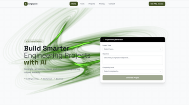EngiCore — AI Tool for Engineering Projects template preview
