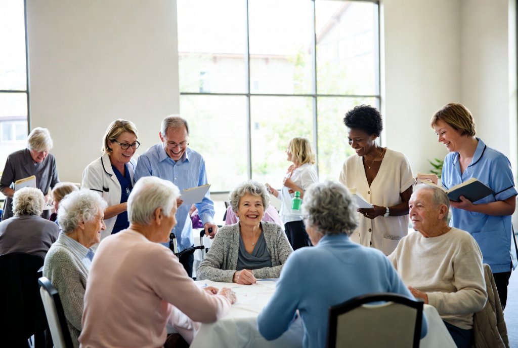Care home residents and staff