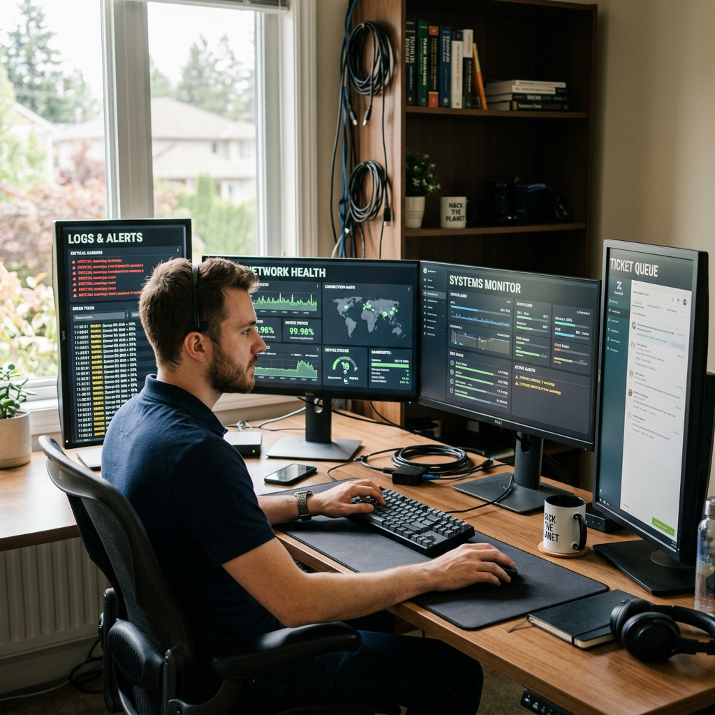 Managed IT services monitoring home computers in Solon Ohio