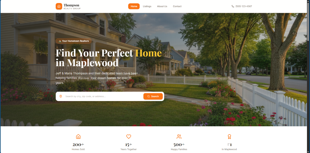Screenshot of Thompson Realty Group