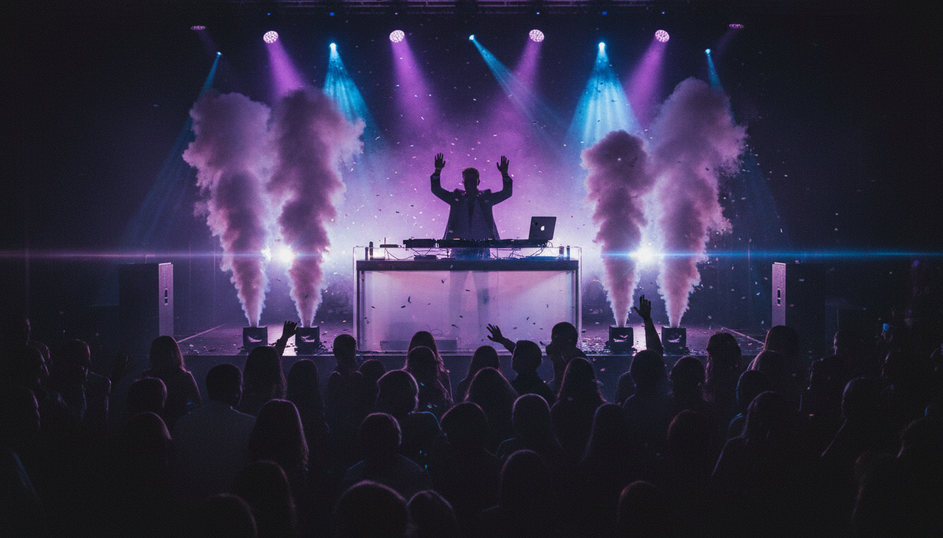 DJ performing at event