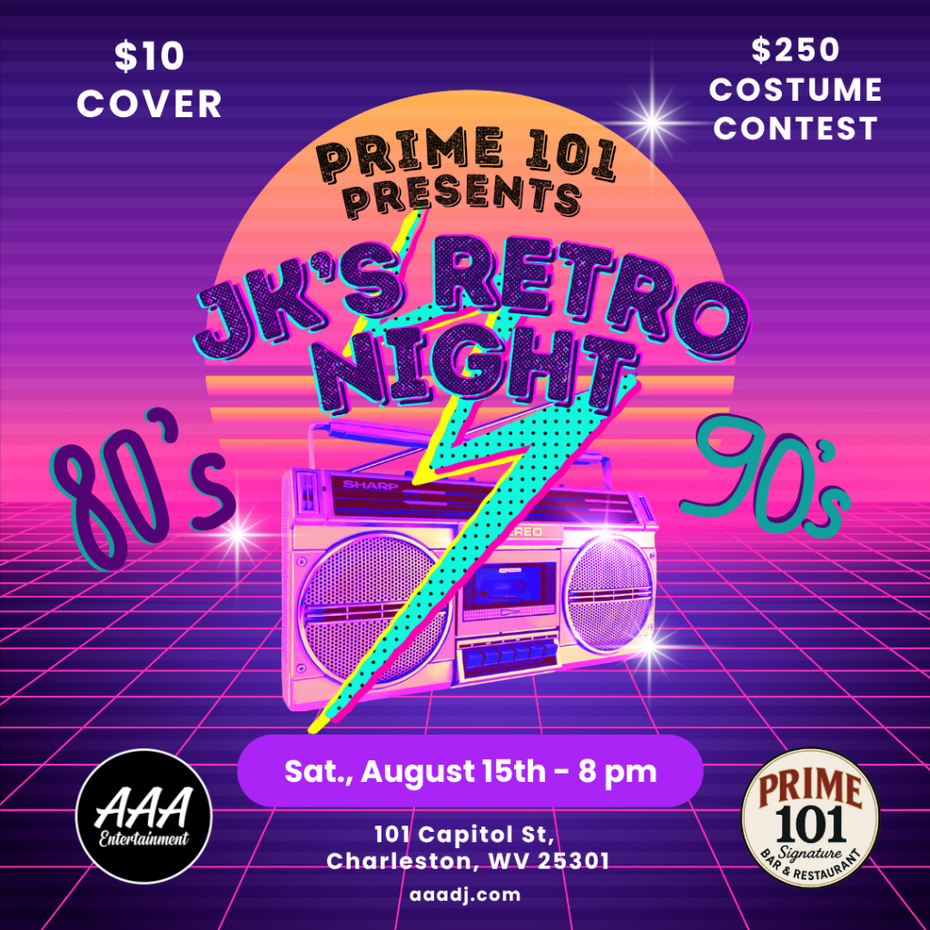 JK's Retro Night - 80's and 90's party at Prime 101 on August 15th at 8PM