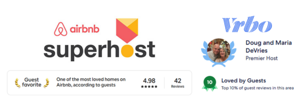 Airbnb Superhost & VRBO Premier Host badges