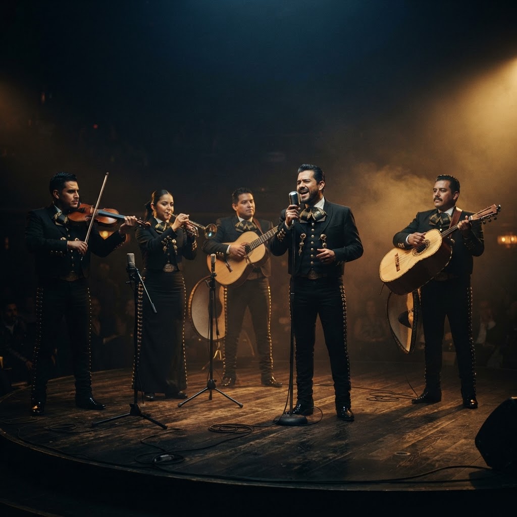 Mariachi Estelar performing on stage