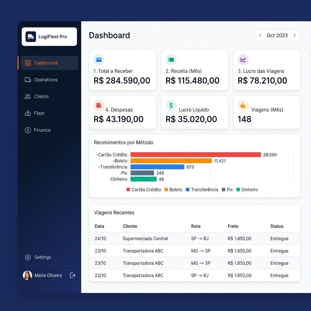 Dashboard do LoGis
