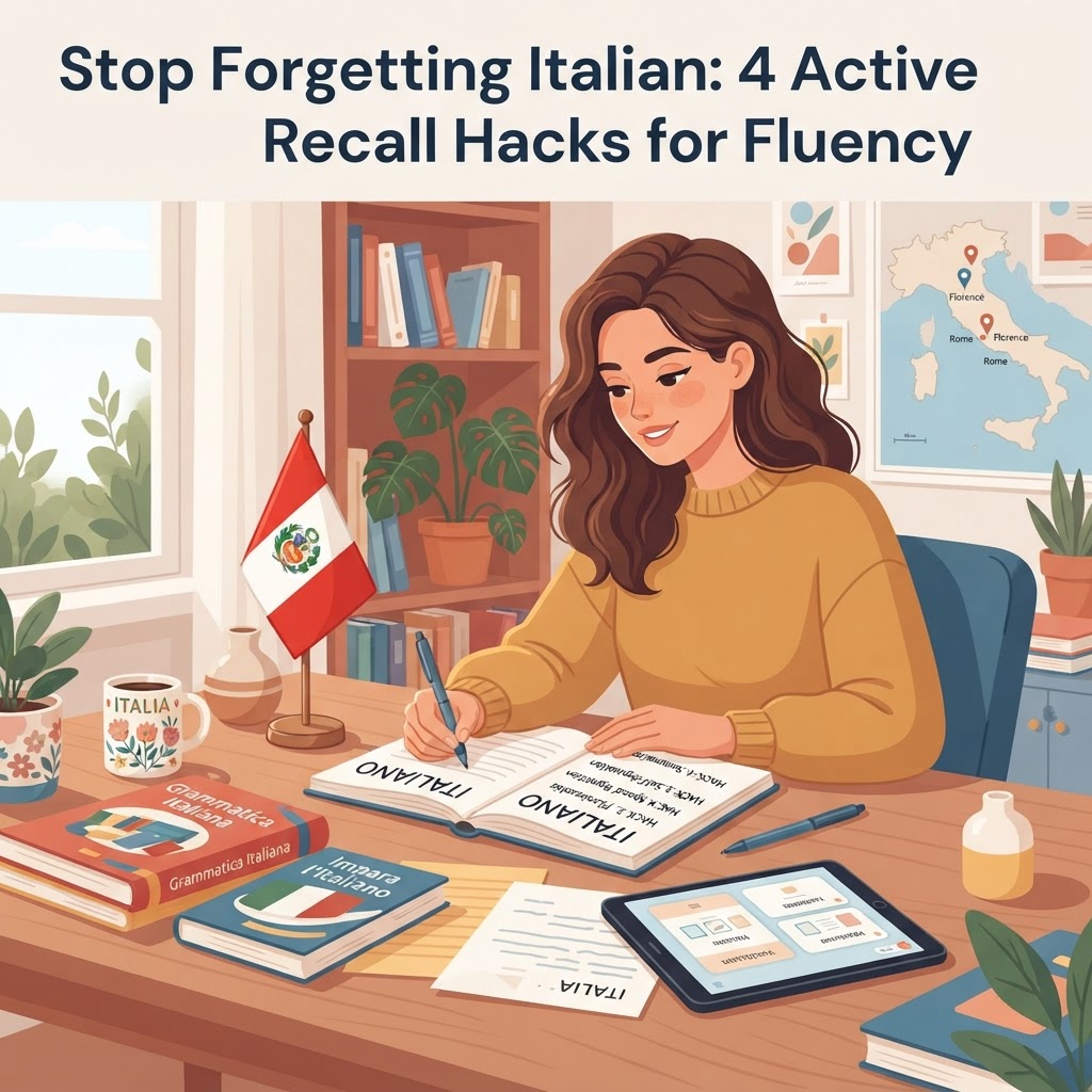 Stop Forgetting Italian: 4 Active Recall Hacks for Fluency