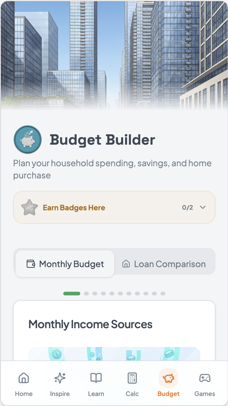 Build and manage your homebuyer budget
