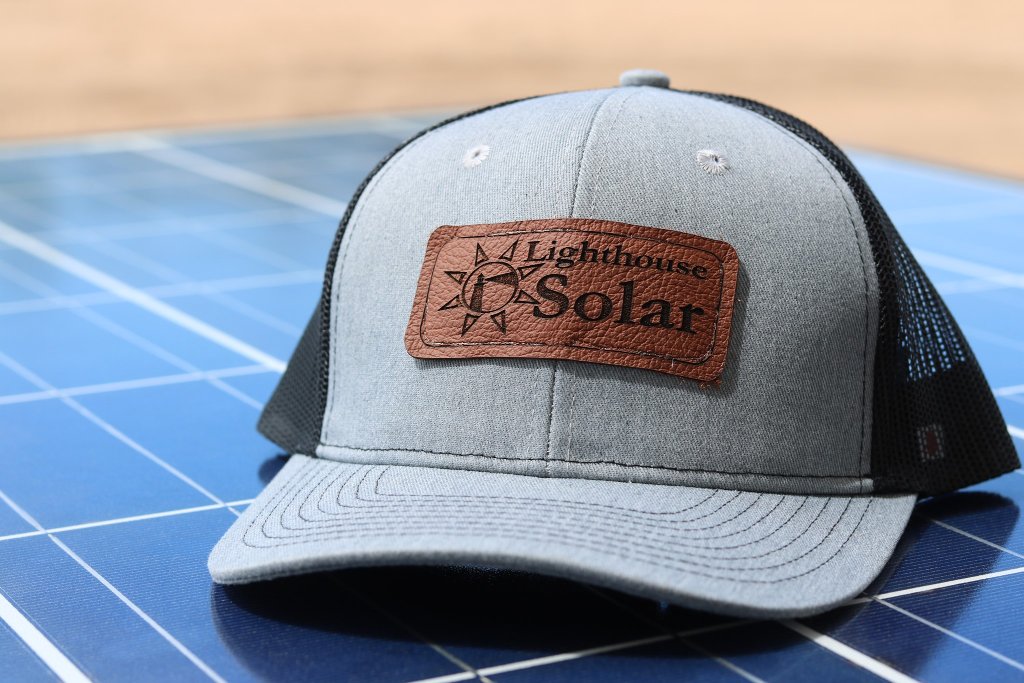 Lighthouse Solar hat on solar panels