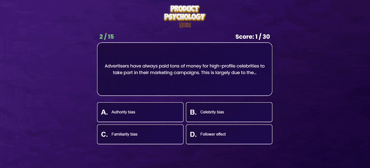 Product Psychology Quiz