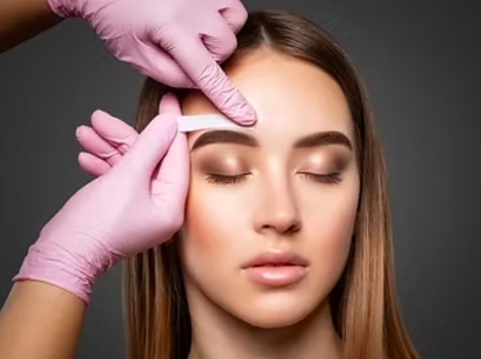 Eyebrow waxing and threading treatment at First1One salon Stanmore