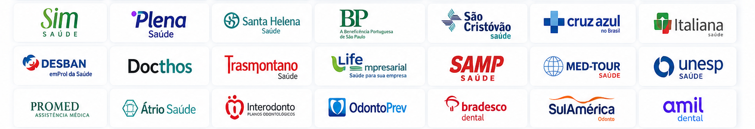 Outras operadoras de saúde e planos odontológicos parceiras