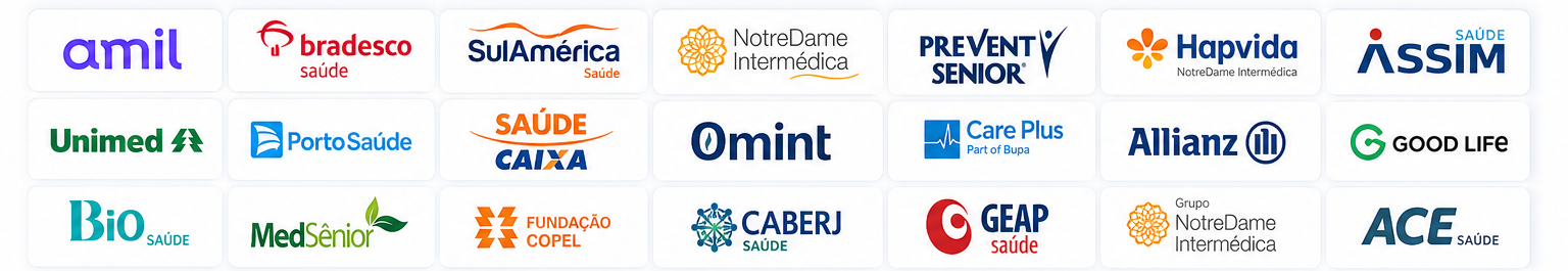 Operadoras de planos de saúde parceiras
