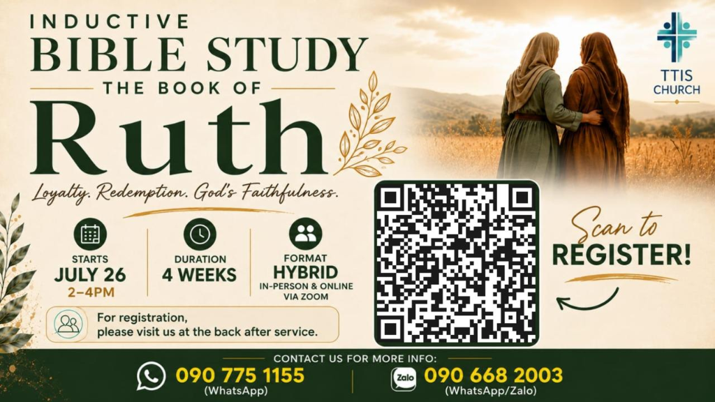 The Book of Ruth Inductive Bible Study — starts July 26