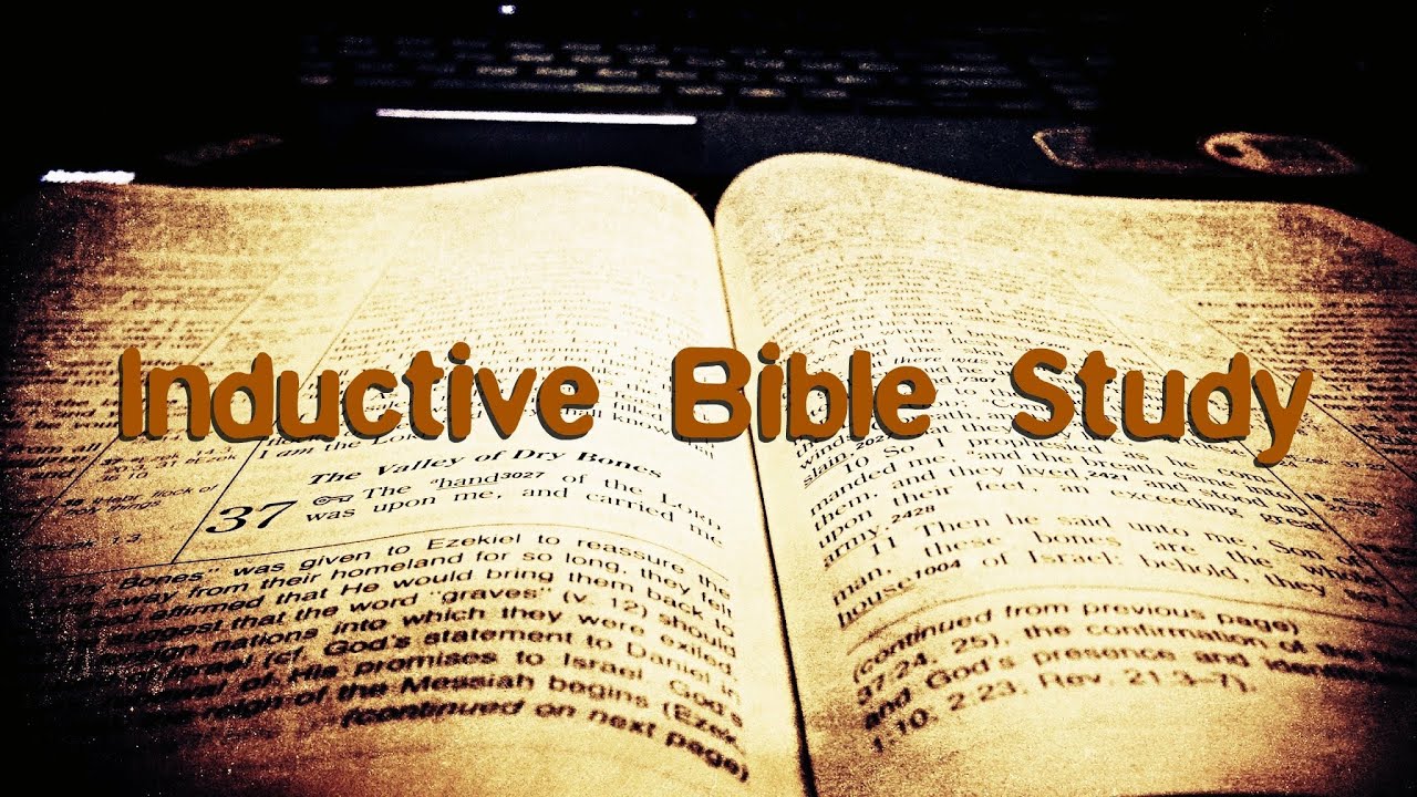 Open Bible with the words Inductive Bible Study