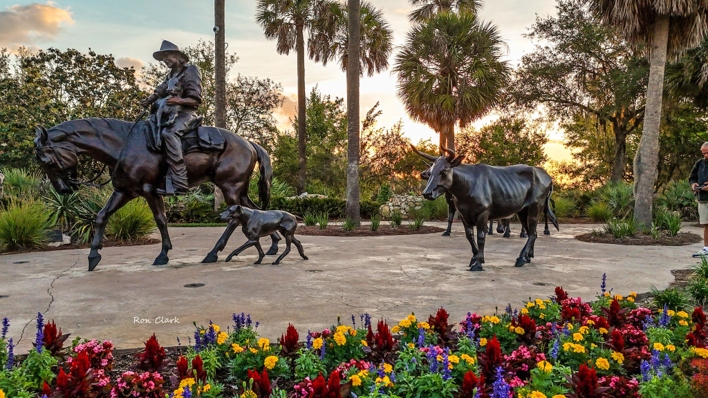 The Villages, FL — Bronze statues at sunset