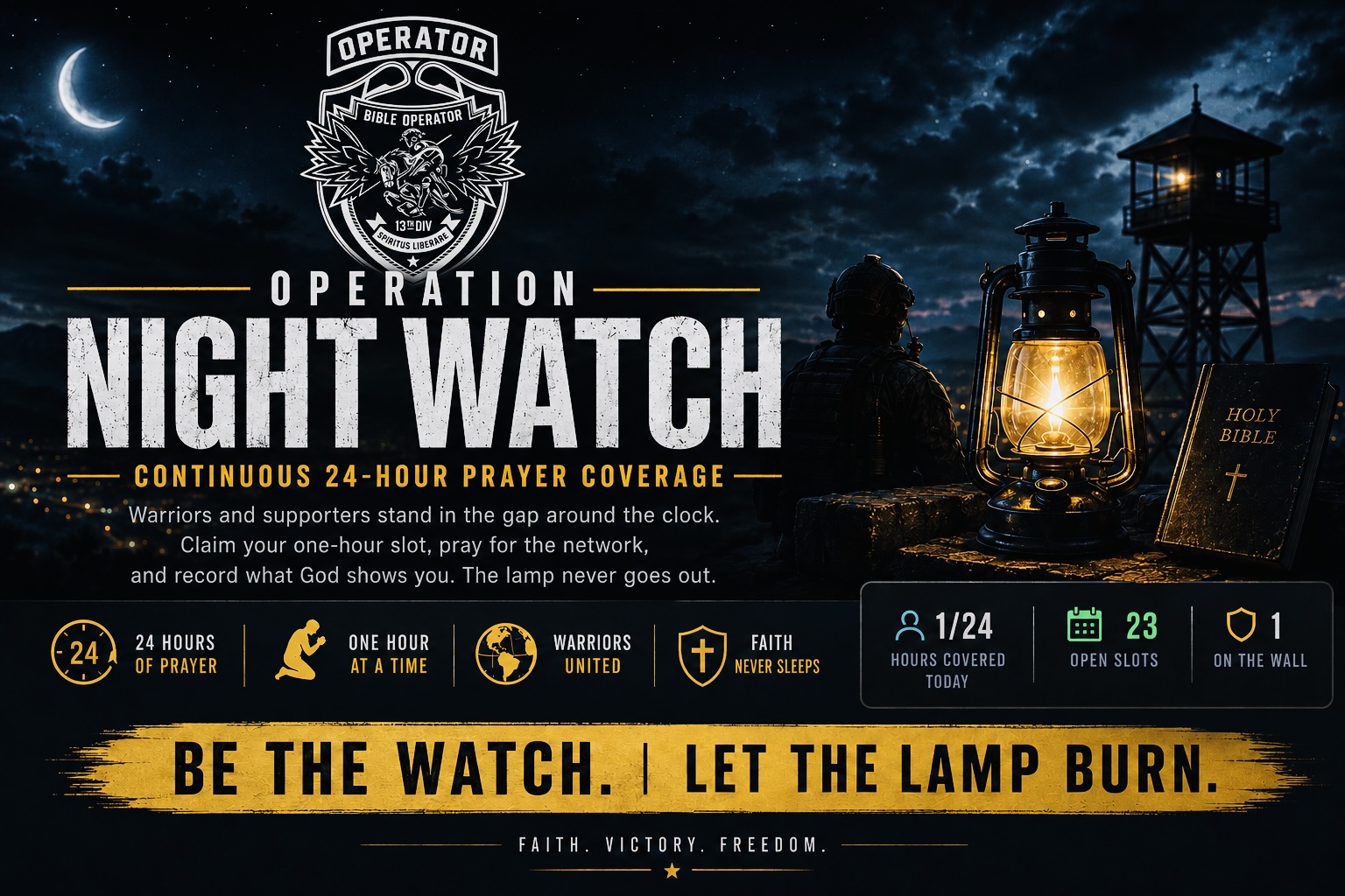 Operation Night Watch — Continuous 24-Hour Prayer Coverage