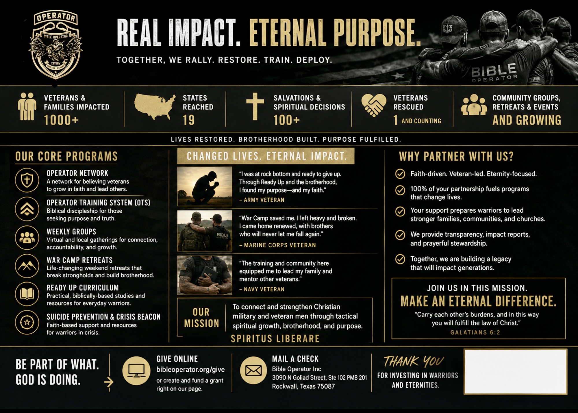 Real Impact. Eternal Purpose.