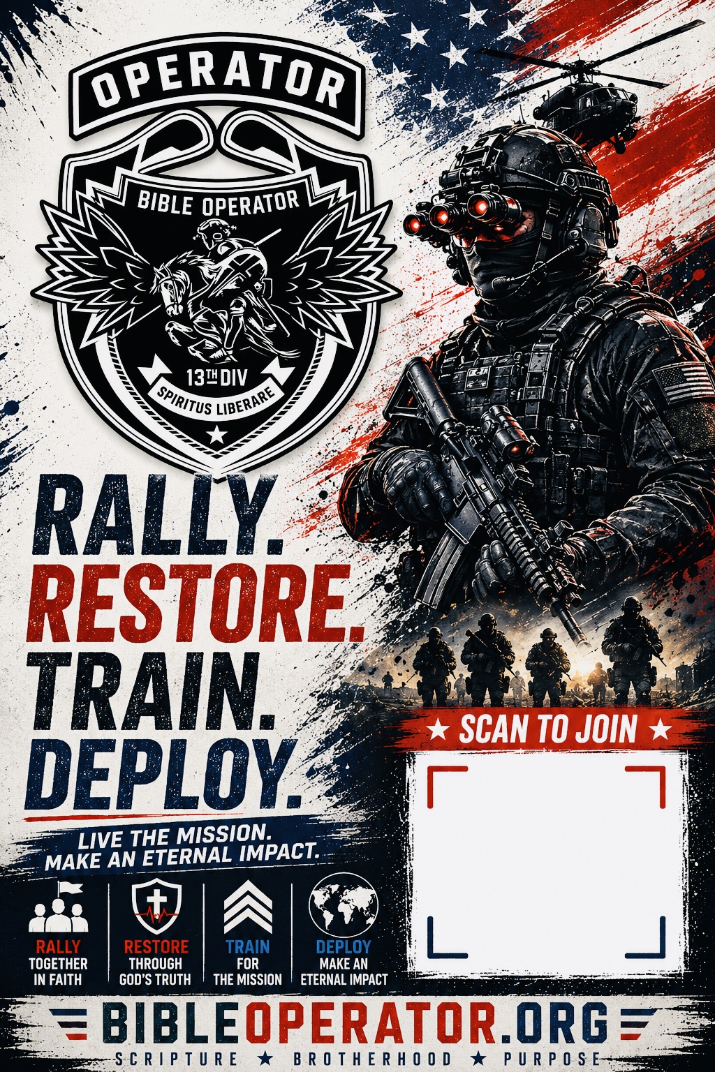 Rally. Restore. Train. Deploy.