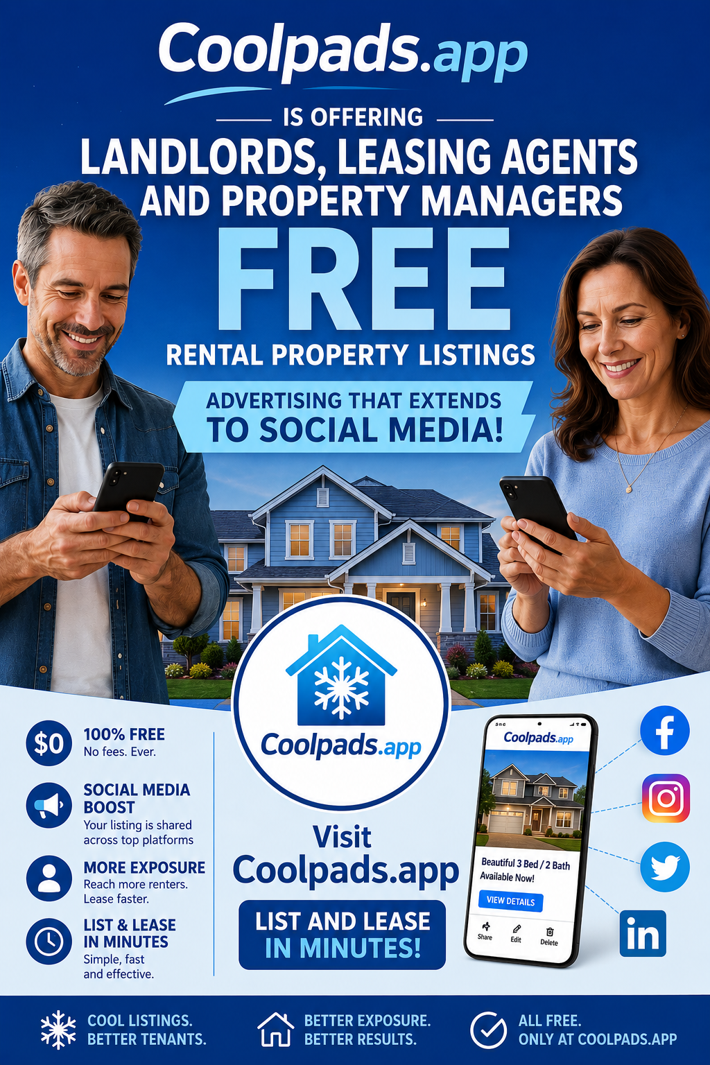 Property manager managing listings