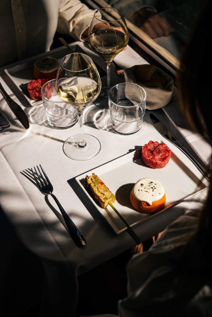 Dining on a Historical Moving Tram