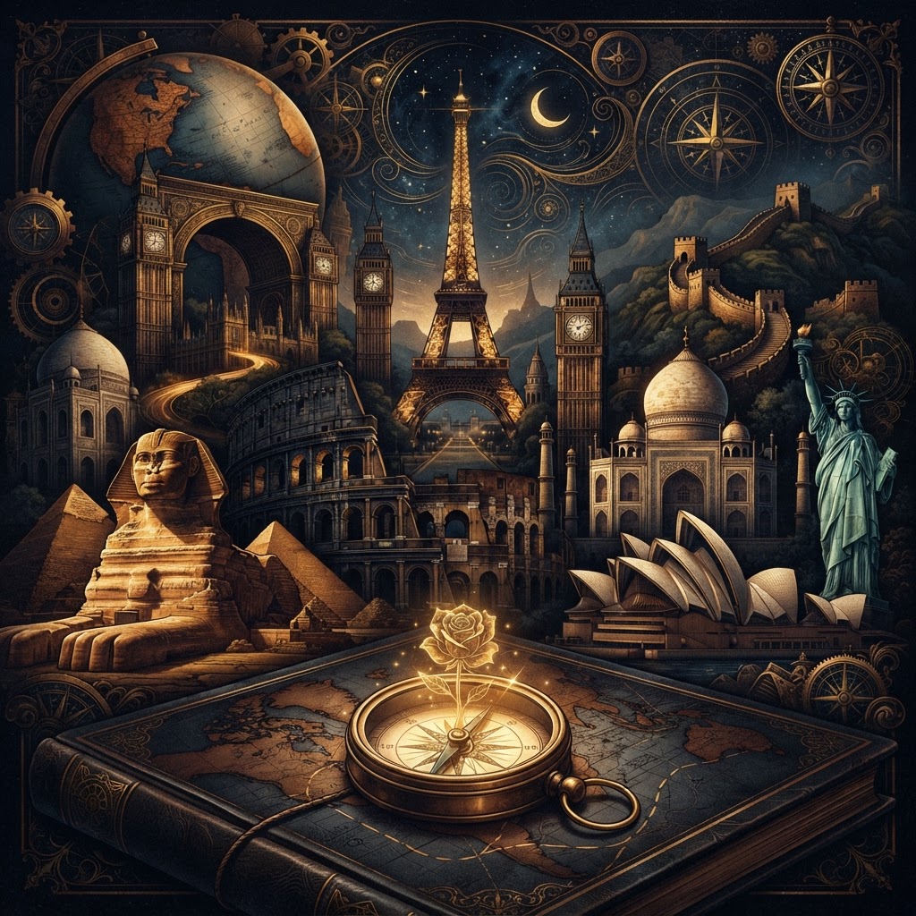 Locations trivia gift artwork