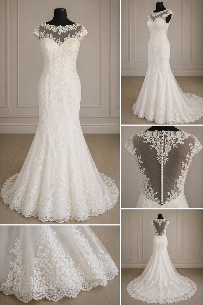 Aurora Fishtail Lace Gown