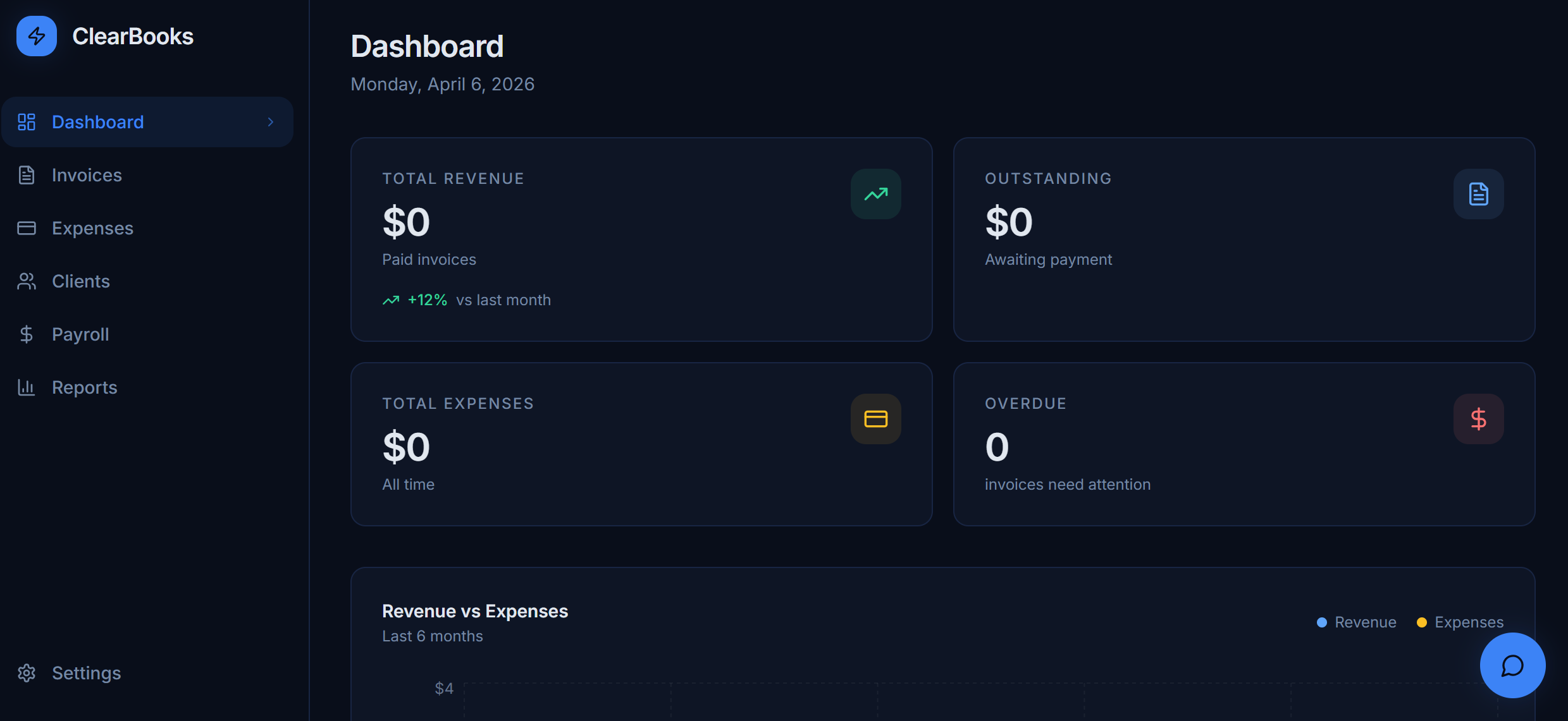 ClearBooks template preview