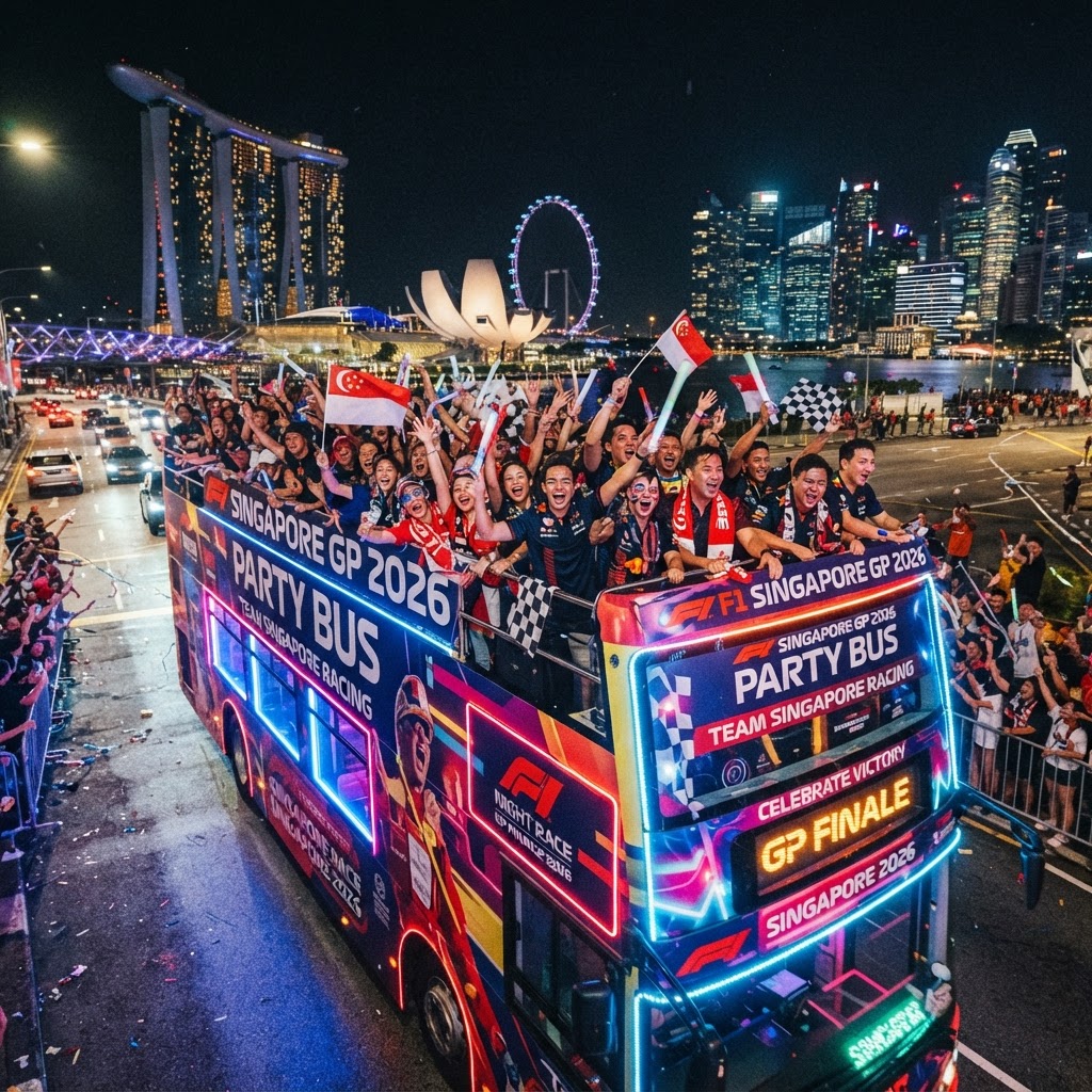 Formula 1 Singapore Grand Prix 2026 Singapore: Party Bus Afterparty Guide