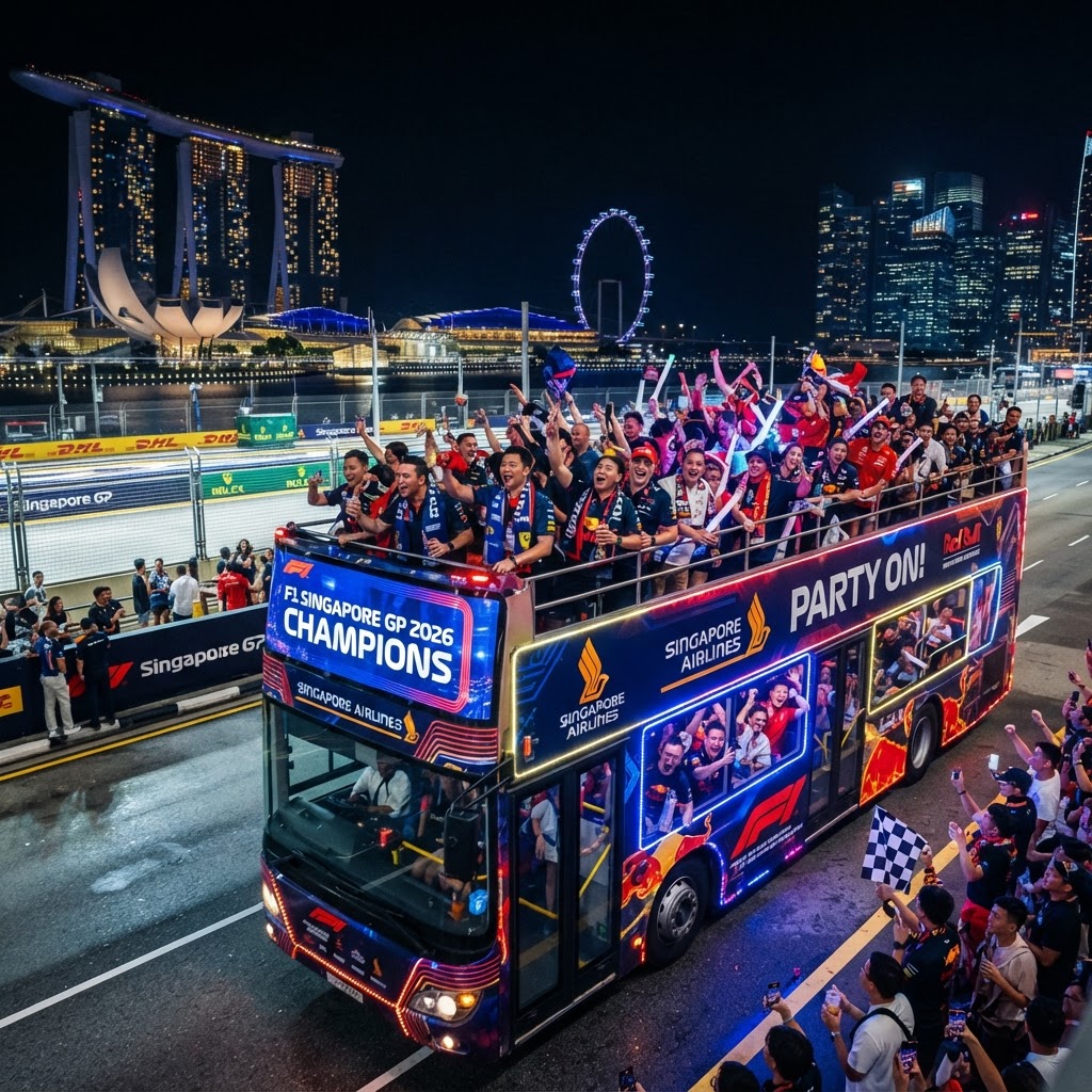 Formula 1 Singapore Airlines Singapore Grand Prix 2026 Singapore: Party Bus Afterparty Guide