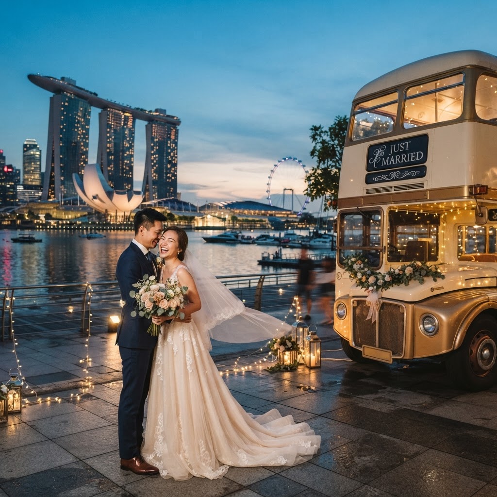 Behind the Lens: Why a Luxury Party Bus is the Ultimate Mobile Wardrobe for Singapore Pre-Wedding Shoots
