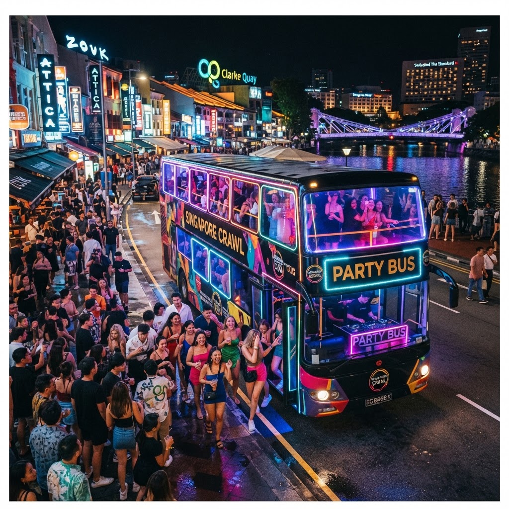Late-Night Bites: Mapping Out the Ultimate Singapore Supper Club Tour by Party Bus