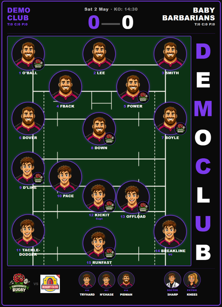 Team Sheet