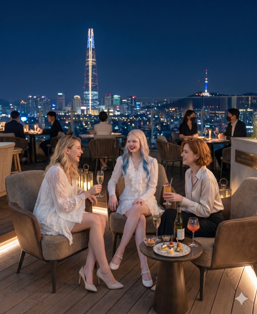 Rooftops & Seoul by night