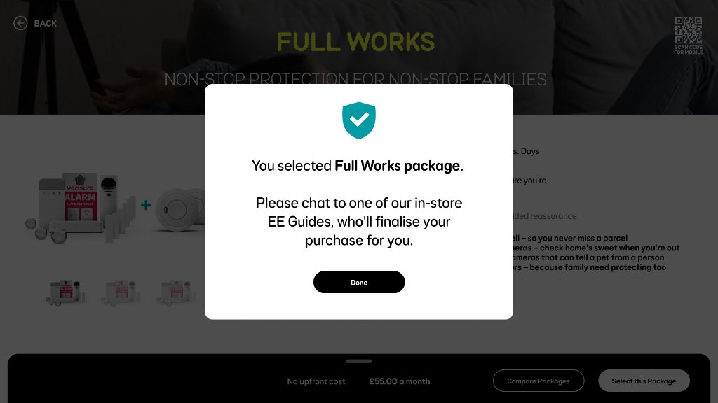 Purchase confirmation modal
