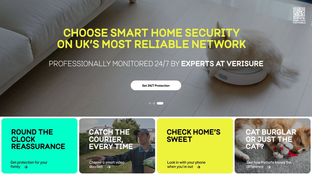 EE homepage — professionally monitored 24/7