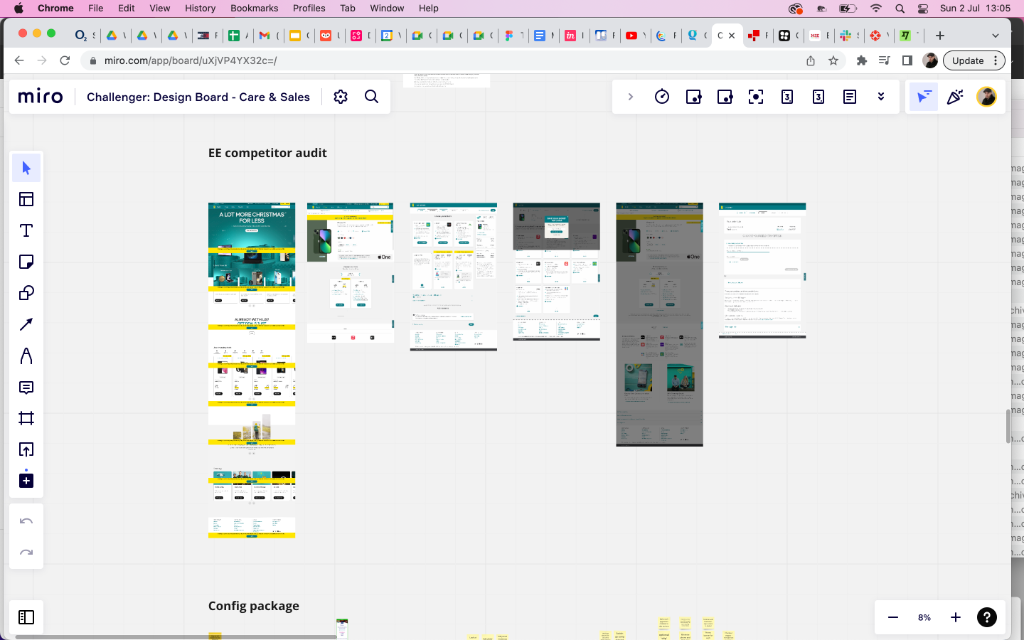 Config package — full iteration board across multiple flows