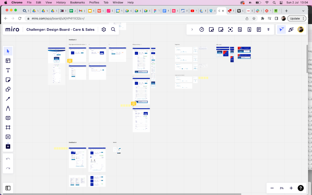 Challenger design board — feedback 2 and 3