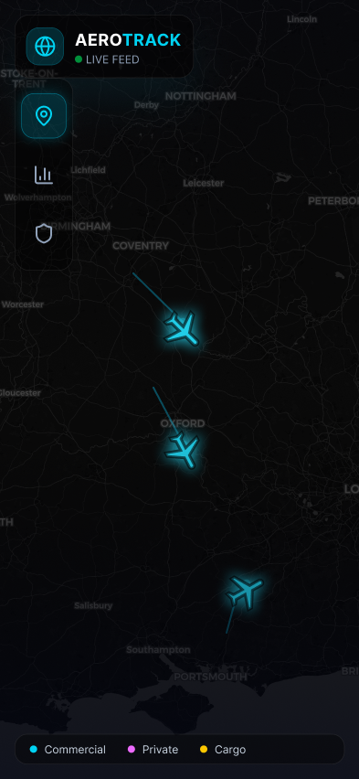 Mobile flights map