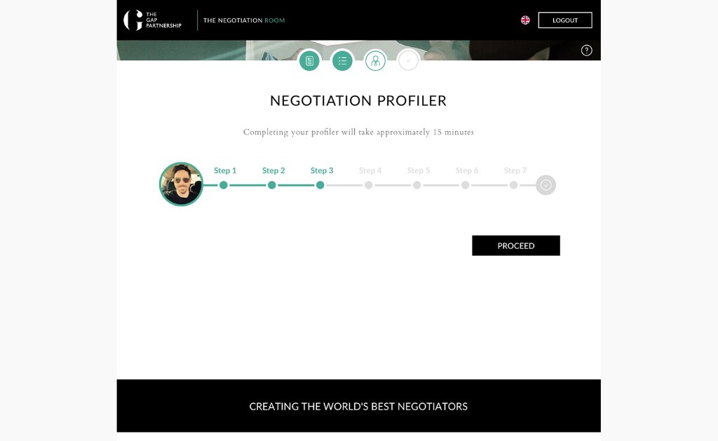Profiler progress — steps 1–3 complete
