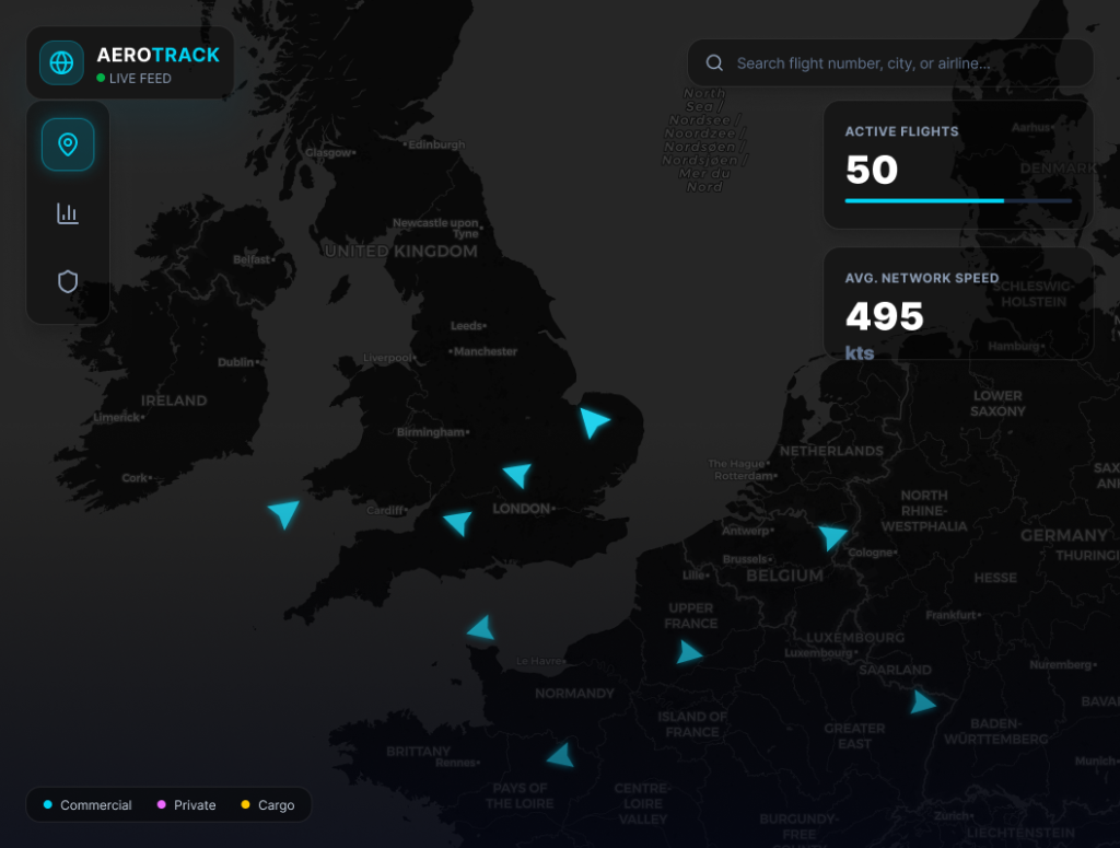 Flights map desktop