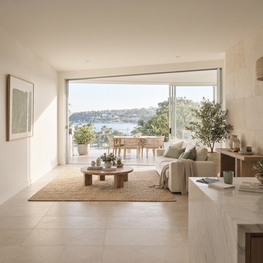 A bright coastal home and buyers considering their next move