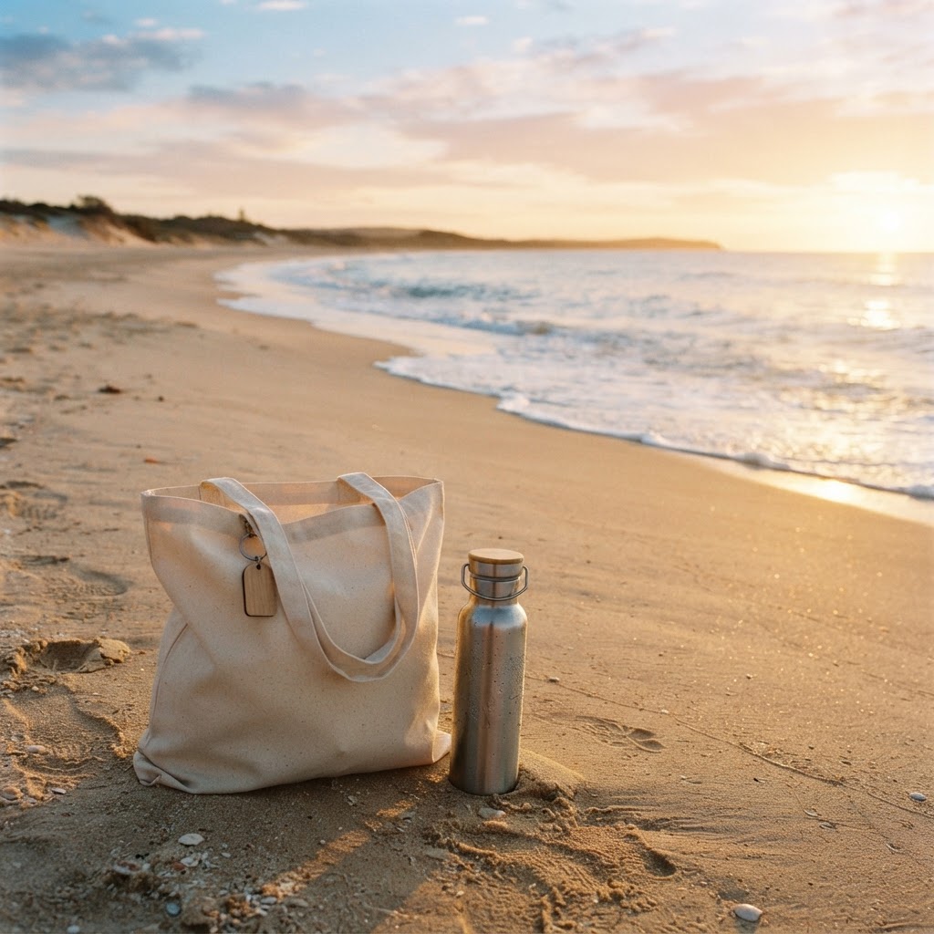 Plastic-free beach lifestyle