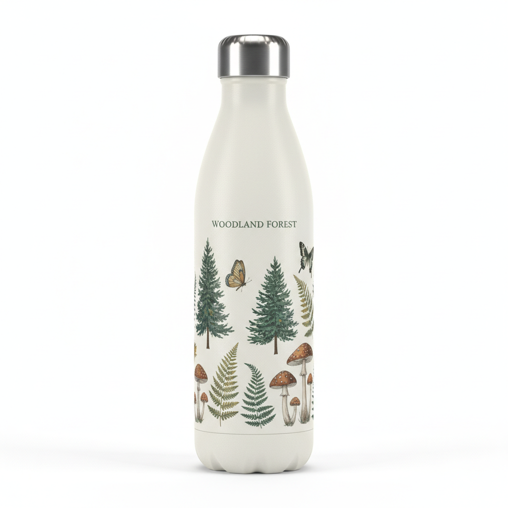 Woodland Forest 32 oz Steel Bottle
