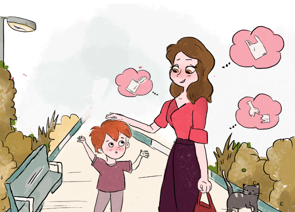 ילד וסבתא קוראים יחד ספר ילדים – פזית הפחית מלמדת ערכי מיחזור ואיכות הסביבה