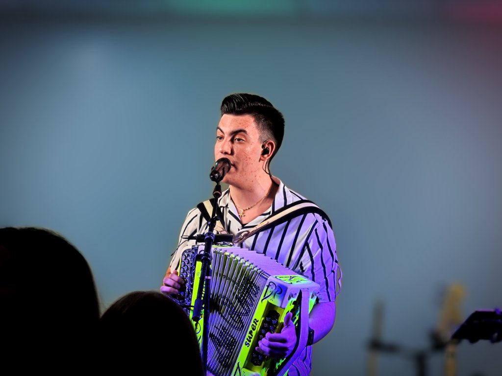 Accordionist performing at Taste of Portugal 2026