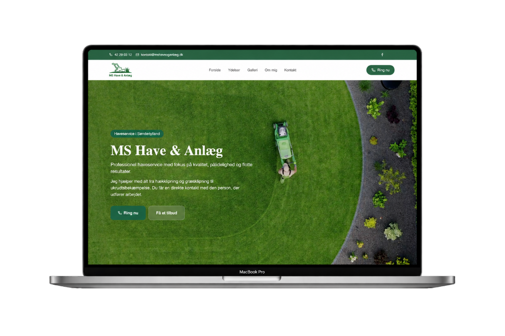 MS Have & Anlæg — webdesign case fra ForaWeb