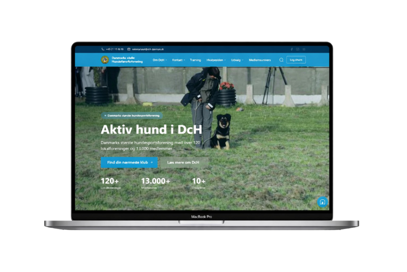 DcH Danmark — webdesign case fra ForaWeb