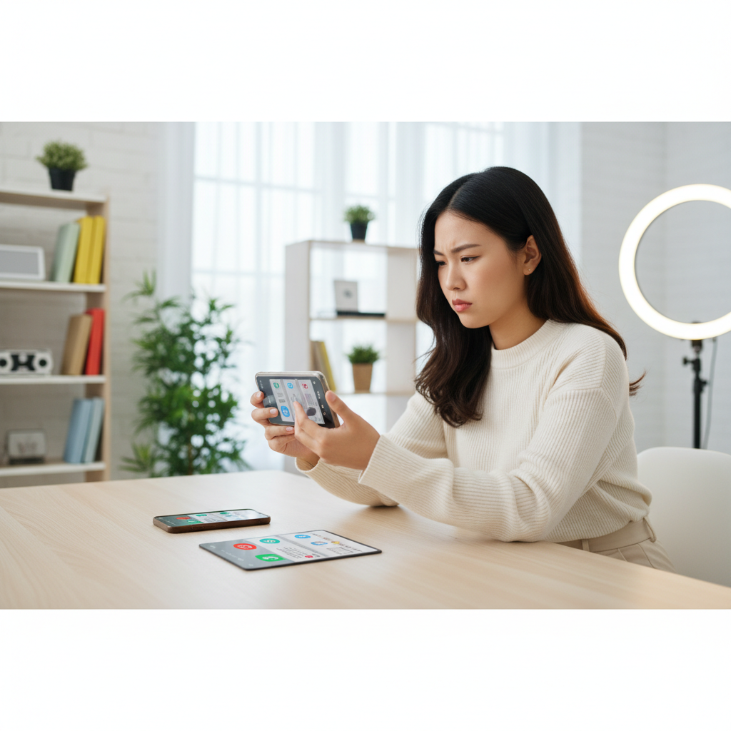 A smartphone displaying Threads with automated messages, symbolizing e-commerce automation and lead generation.