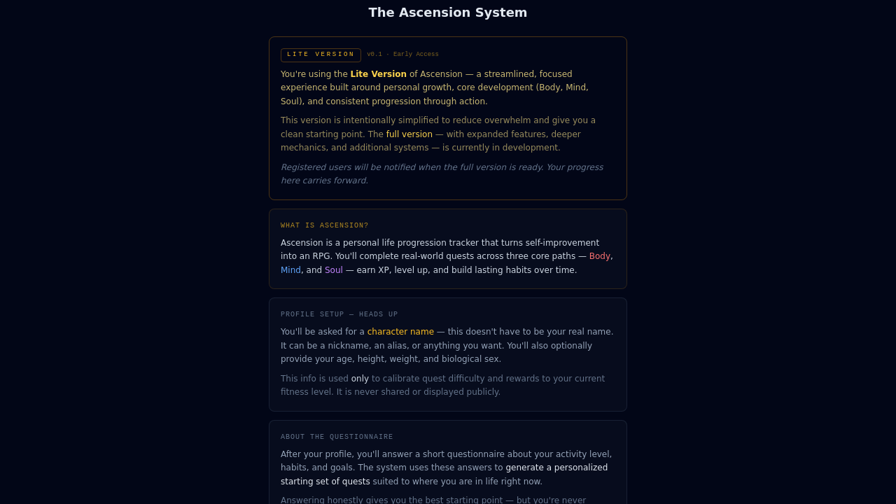 Ascension system screen template preview