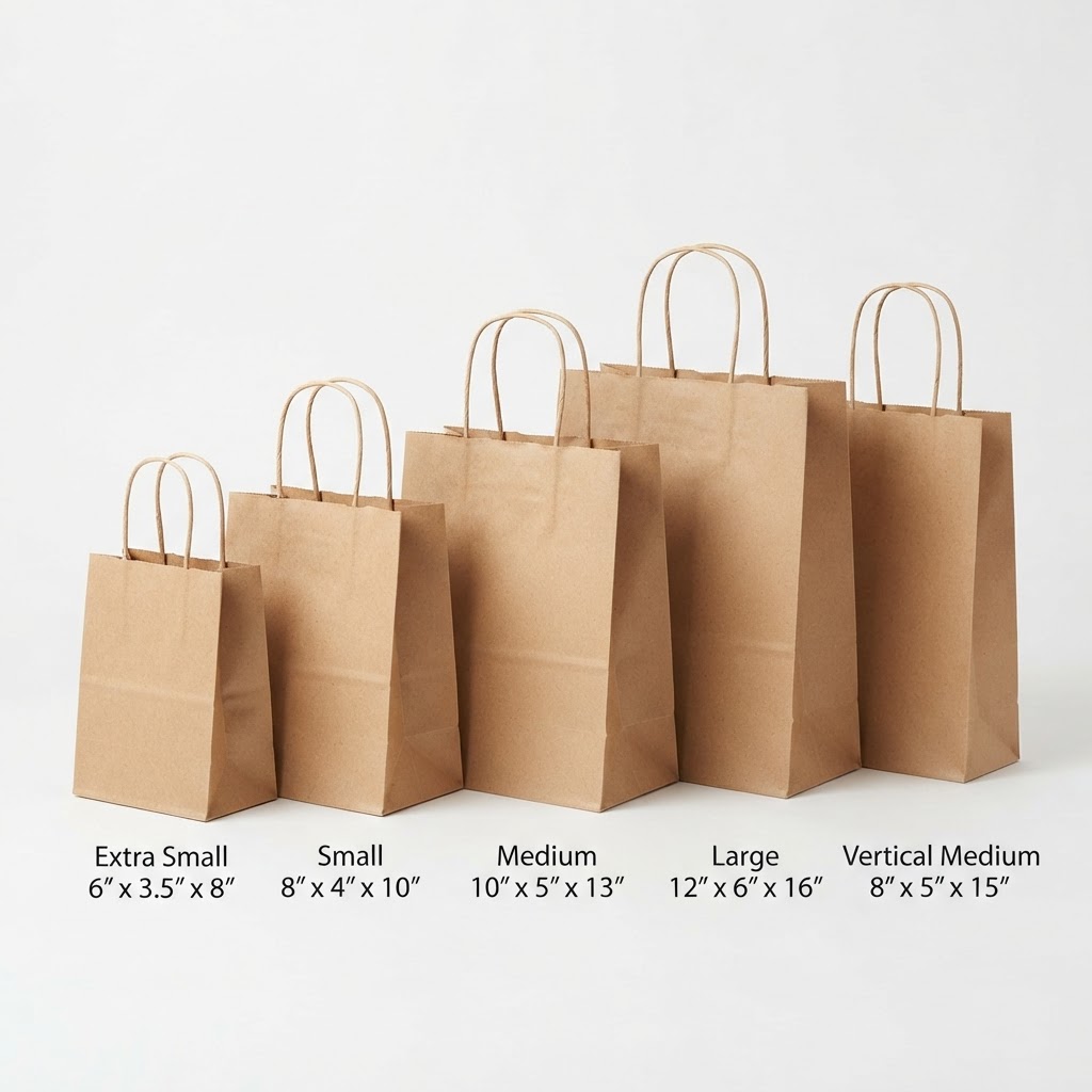 Kraft Paper Gift Bags (with handles)